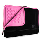 Housse de Protection Ordinateur, suède, Vangoddy Pochette PC Portable Ultrabook Sacoche Laptop Compatible 13,3 po, Noir et Rose-Convient aux ordinateurs portables de 13,3 pouces