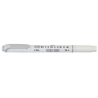 Zebra – Surligneur double pointe style stylo Mildliner, gris doux-Double pointe : biseautée, pastille