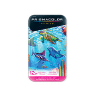 Prismacolor - Crayons de couleur Premier mines tendres - trousse Couleurs sous-marines - Paquet de 12-Crayons de couleur de qualité artistique pour chaque niveau d'expertise - parfaits pour les cahiers à colorier