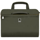 Estarer Sac Ordinateur Portable 15.6 po Homme Toile Vintage Sacoche pc Bureau Mallette Messenger Bandoulière Laptop, Forêt Verte-les poignées qui peuvent se cacher