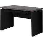 Monarch Specialties - 7439 Bureau 48 po L - Noir/Dessus Gris-Ce bureau d'ordinateur contemporain de 48 pouces de long, en stratifié noir et gris aspect bois, avec finition sur tous les côtés, convient parfaitement à un petit bureau à domicile, à une chambre ou à un dortoir.