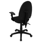 Flash Furniture – Chaise de travail multifonctionnelle, dossier mi-dos, tissu, accoudoirs et soutien lombaire réglables, noir-Mécanisme de contrôle à deux palettes