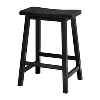 Winsome – Tabouret de style selle, 24 po, noir-Tabouret de bar en bois de style selle, au style moderne