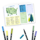 Tombow - Stylos à double pointe, couleurs échelle de gris, paq./10-La pointe ogive crée des traits uniformes