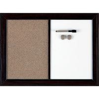 Quartet® – Tableau combiné aimanté, fini espresso, 24 po x 36 po-Aspect moderne de luxe