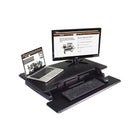 Victor Bureau debout compact à hauteur réglable avec support pour clavier (DCX610)-La grande surface de bureau, 32,5 po de largeur x 18 po de profondeur offre amplement d'espace pour moniteurs, matériaux de travail et autres nécessités