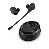 Jlab - Work Buds True Wireless Écouteurs - Noir-Plus de 10 heures de lecture (écoute de musique) et plus de 5 heures d'appels (conversation) avec une seule oreillette. Plus de 55 heures au total (musique) / plus de 26 heures au total (conversation)