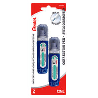 Pentel - Stylos de correction – paquet de 2-Liquide tout usage à séchage rapide couvrant presque toutes les surfaces