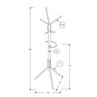 Monarch Specialties - 2163 Patere - Metal Argent-Capacité de poids : 20 lb