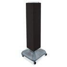 Azar Displays – Présentoir à panneaux perforés emboîtables sur 4 côtés, base carrée, type tour, 40 x 8 x 8 po, noir (703388-BLK)-Pivote sur une base carrée à roulettes