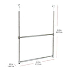 Oceanstar – Tringle d'armoire réglable portable à 2 niveaux, chrome-2 tringles horizontales expansibles et réglables en hauteur