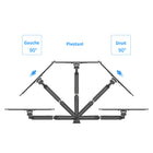 ShoppingAll Support mural pour écran simple à ressort à gaz pneumatique - Noir-Livré avec un adaptateur de plaque VESA qui étend la compatibilité de montage VESA à 75 mm x 75 mm, 100 mm x 100 mm, 200 mm x 100 mm et 200 mm x 200 mm