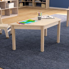 Flash Furniture - Table d'activites trapezoïdale Bright Beginnings de qualite commerciale en bois pour salle classe (MKME088017)-La finition hêtre brillant s'adapte à tous les decors