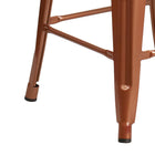 Tabouret de comptoir sans dossier de 24 po, intérieur/extérieur, cuivre (ET-BT3503-24-POC-GG)-Capacité de poids de 500 lb