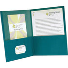 Oxford® - Portfolio recyclé Earth in Mind, sarcelle, paq./10-Deux pochettes pour retenir les documents amples, résistant aux déchirures  