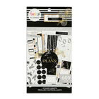 Happy Planner - Paquet économique d’autocollants - Or et noir - 30 Feuilles-Livre d’autocollants de 30 pages avec 690 autocollants