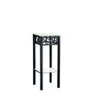 Monarch Specialties - 3078 Table D'Appoint - Metal Noir Avec Verre Trempe-Dessus moderne en verre trempé