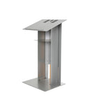 Urbann Lutrin K6 sans roulettes, aluminium et bois, naturel-Couleur : Gris clair et bois naturel