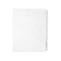 Mark Maker – Ensemble d’onglets séparateurs juridiques blancs, 1/26 onglets, format lettre, sans trous, lettres A à Z-Onglets séparateurs blancs, 1/26 onglets