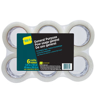 Seal-It Ruban D'emballage Transparent Tout Usage AP1 48 mm x 100 m - Paquet de 6-Ruban d'emballage