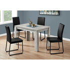 Monarch Specialties - 1164 Table A Manger - 32 po X 48 po /Faux Bois Gris-Les jambes robustes en forme de bloc gardent tout à sa place lors de vos rassemblements