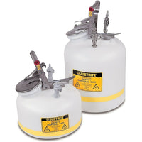 JustriteMD – Bidon de mise au rebut sécuritaire à déconnexion rapide, 2 gal, 12 x 14 3/4 po, acier inoxydable-Matériau de raccord : Acier inoxydable
