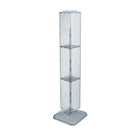 Azar Displays – Présentoir de plancher à panneaux perforés emboîtables, 60 x 8 x 8 po, transparent (703389-CLR)-Comprend une bande porte-affiche et repose sur une base carrée
