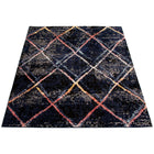 ECARPETGALLERY - Tapis Morocco Abstract  Bleu 5'3" x 7'3"-Tissé A La Machine Turquie