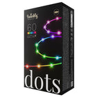 Twinkly - Guirlande lumineuse multicoloure à 60 lumières de 10 pieds Dots avec fil transparent - USB-Flexible - peut être installé sur des surfaces incurvées, sous des unités murales ou le long des murs