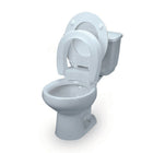 Bios –Siège de toilette surélevé, articulé, standard-Conception unique dotée d’un élévateur de siège fait de 2 pièces articulées ensemble, permettant de rehausser la lunette de la même manière que pour un siège de toilette ordinaire