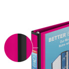Staples - Reliure Better Binder, 1 1/2 po, rose-Grâce à la fenêtre transparente, ces reliures sont de bonnes reliures de présentation