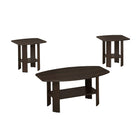 Monarch Specialties - 7924P Ens De Tables - 3Pcs/Espresso-Panneau de particules cappuccino
