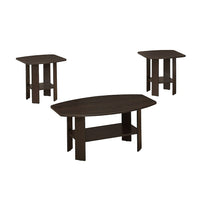 Monarch Specialties - 7924P Ens De Tables - 3Pcs/Espresso-Panneau de particules cappuccino