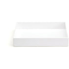 Poppin - Plateau moyen pour accessoires, blanc-Conçu pour s'empiler et s'agencer parfaitement avec le plateau à lettres, le godet à crayons et le plateau pour accessoires petit