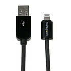 StarTech ® Câble long AppleMD Lightning à 8 broches à USB pour iPhone, iPod, iPad, noir, 2 m (6 pi)-S’agence avec votre appareil mobile Apple noir