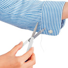 PLUS Twiggy Pen Size Scissors, White-Lames courbes en acier inoxydable pour couper facilement et sans effort