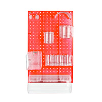 Azar - Kit d'organisateur de mur de panneaux perfacturés de 10 pièces avec un panneau et un assortiment accessoire - rouge-Vendu en multiples de: 1