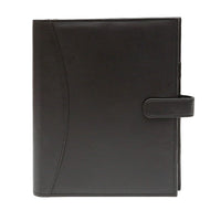 Ashlin® Agenda rechargeable de format moyen Hough, noir-Notre carnet de notes rechargeable avec fermeture est parfait pour vos notes quotidiennes, pour participer à des réunions et pour tenir un journal. Cet article vient avec un carnet relié (inclus) qui peut être retiré et remplacé par un nouveau carnet. Portez votre agenda avec vous partout où vous allez.