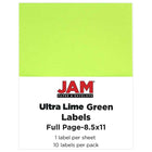 JAM Paper Étiquettes pour expédition, 5,5 x 8,5 po, couleurs néons variées, 150/paquet (359429assrt)-4 couleurs néons assorties
