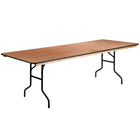 Flash Furniture – Table pliante rectangulaire avec surface de 36 x 96 po, fini bois et revêtement transparent (XA3696P)-Table de banquet prête à l'emploi