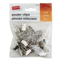 Staples – Pinces relieuses, petites, 3/4 po, argenté, 25/pqt -Des pinces en métal robustes pour bien retenir les papiers
