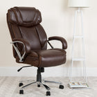 Flash Furniture - Fauteuil de direction à pivot, série Hercules pour tailles fortes, avec siège très large, brun (GO2092M1BN)-Mécanisme de verrouillage d'inclinaison