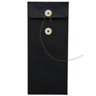 JAM Paper Enveloppes à ouverture au sommet à fermeture à bouton et à ficelle, 4 1/8 x 9/12 po, noir, 1000/paquet-Taille : #10 (4 1/8 x 9 1/2 po)