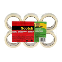 Ruban adhésif pour déménagement et emballage Scotch, 1,88 po x 54,6 vg, paquet de 6 (3500–6–ESF)-Emballage à prise robuste