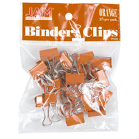 JAM PaperMD – Petites pinces relieuses, 3/4 po (19 mm), orange, 125/paquet-Taille : 0,75 po