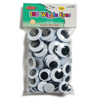 Charles Leonard ? Yeux grouillants géants noir/blanc, 100/paquet (LCH64575)-Les yeux grouillants donnent vie aux projets de bricolage des enfants et à la création de poupées