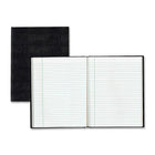 Blueline - Cahier de notes Ecologix de luxe; 7,25 po x 9,25 po; noir-150 pages réglées avec marges