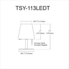 Dainolite - Lampe de table contemporaine Tinsley, noir mat avec changement de couleur, 2,5 W-LED RVBB
