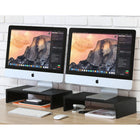 Fitueyes - Support double pour écran - Support pour écran d'ordinateur 16.7 po - Noir - 2 packs-Hauteur ajustable: Non