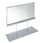Grand porte-affiche bloc acryliq. sur supp. chromé-1